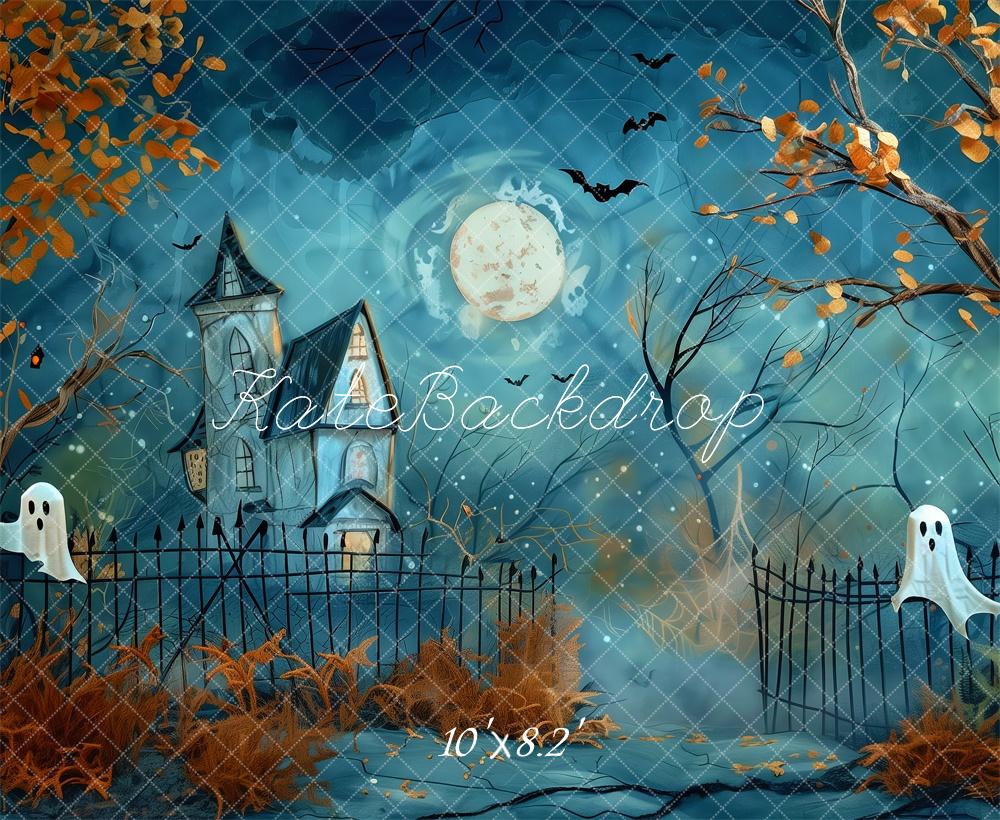 Kate Halloween Haunted House Backdrop Designed by Patty Robert - Kate Backdrop AU