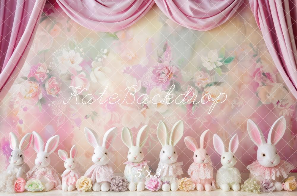 Kate Pastel Easter Bunny Parade Backdrop Designed by Patty Robert - Kate Backdrop AU