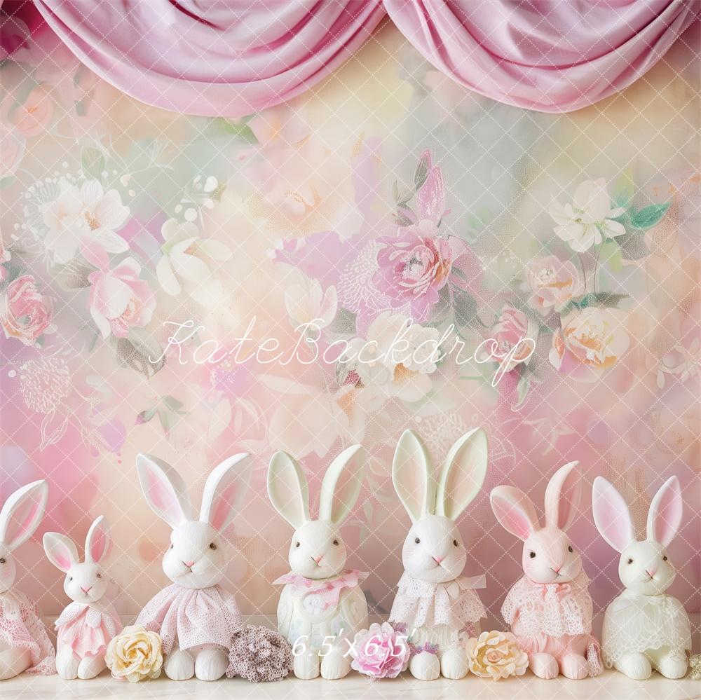 Kate Pastel Easter Bunny Parade Backdrop Designed by Patty Robert - Kate Backdrop AU