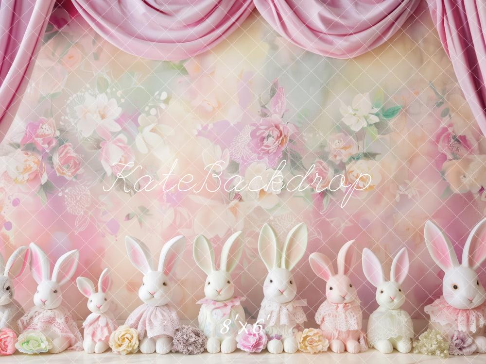 Kate Pastel Easter Bunny Parade Backdrop Designed by Patty Robert - Kate Backdrop AU