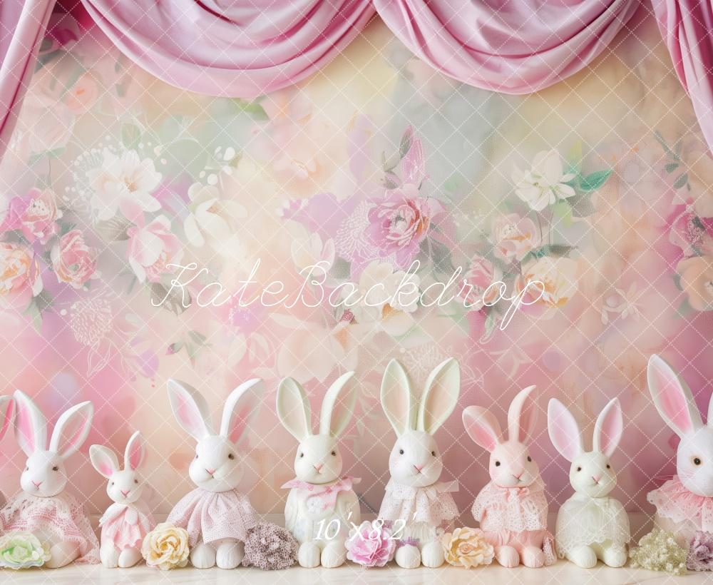 Kate Pastel Easter Bunny Parade Backdrop Designed by Patty Robert - Kate Backdrop AU