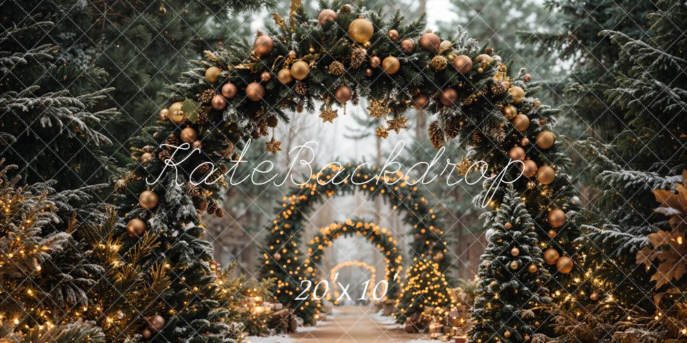 Kate Christmas Tree Archway Forest Backdrop Designed by Emetselch - Kate Backdrop AU