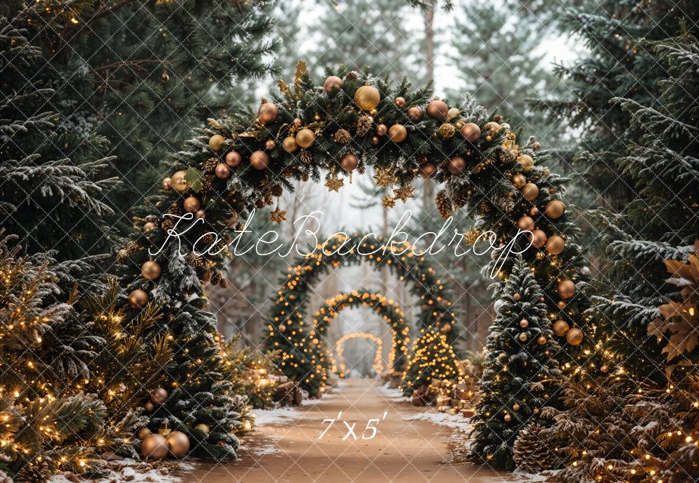Kate Christmas Tree Archway Forest Backdrop Designed by Emetselch - Kate Backdrop AU
