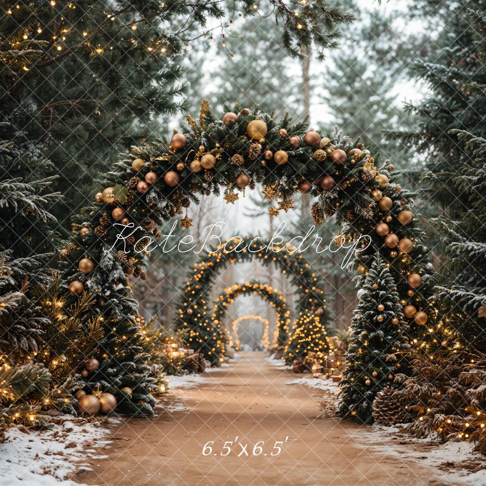 Kate Christmas Tree Archway Forest Backdrop Designed by Emetselch - Kate Backdrop AU