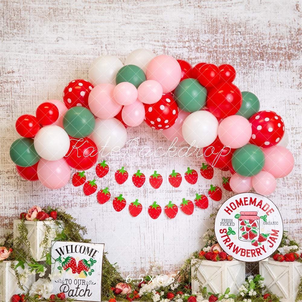 Kate Strawberry Patch Backdrop Designed by Megan Leigh Photography - Kate Backdrop AU
