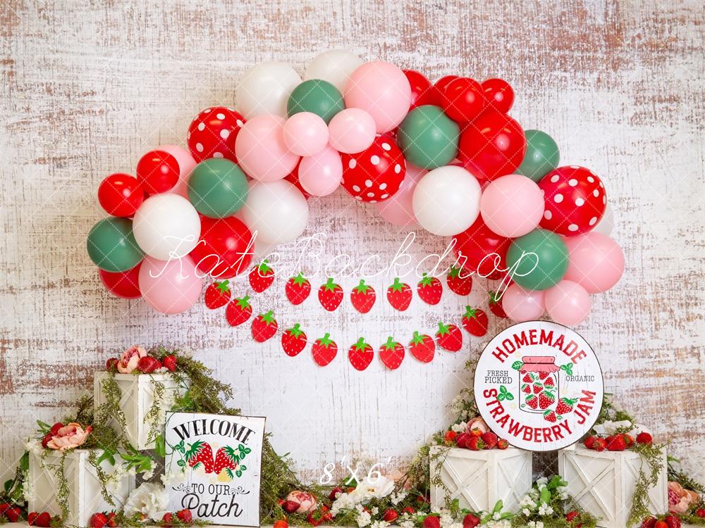 Kate Strawberry Patch Backdrop Designed by Megan Leigh Photography - Kate Backdrop AU