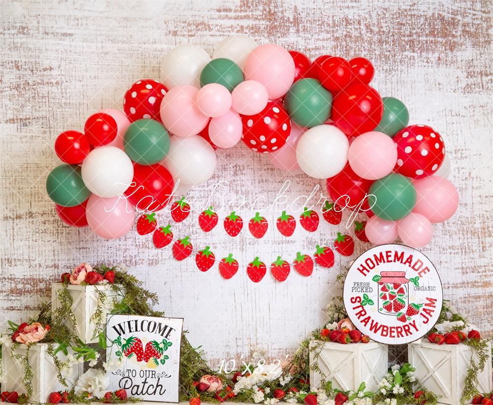 Kate Strawberry Patch Backdrop Designed by Megan Leigh Photography - Kate Backdrop AU