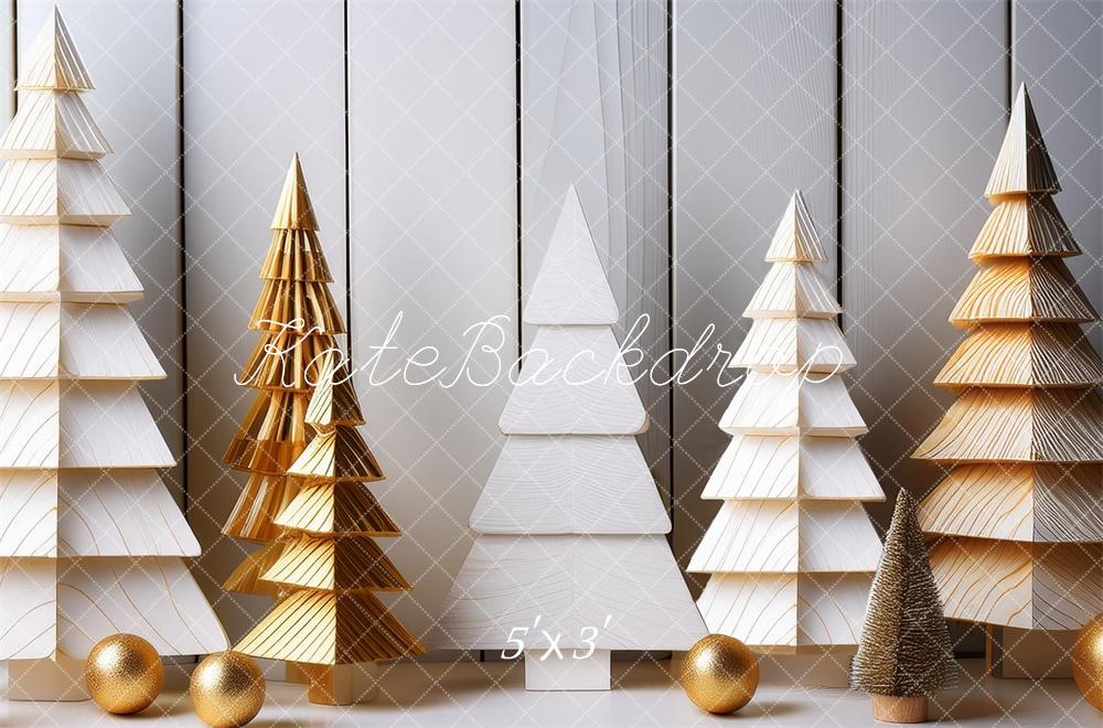Kate Wooden Christmas Trees Backdrop Designed by Megan Leigh Photography - Kate Backdrop AU