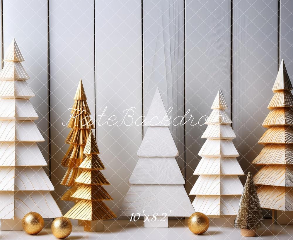 Kate Wooden Christmas Trees Backdrop Designed by Megan Leigh Photography - Kate Backdrop AU