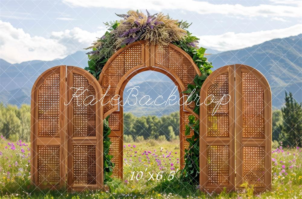 Kate Boho Spring Arch Exterior Backdrop Designed by Mini MakeBelieve - Kate Backdrop AU