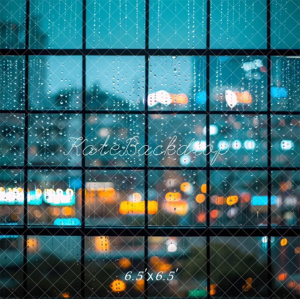Kate Boudoir City Rain Window Backdrop Designed by Mini MakeBelieve - Kate Backdrop AU