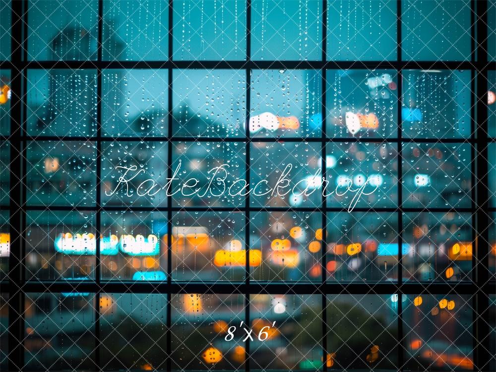 Kate Boudoir City Rain Window Backdrop Designed by Mini MakeBelieve - Kate Backdrop AU