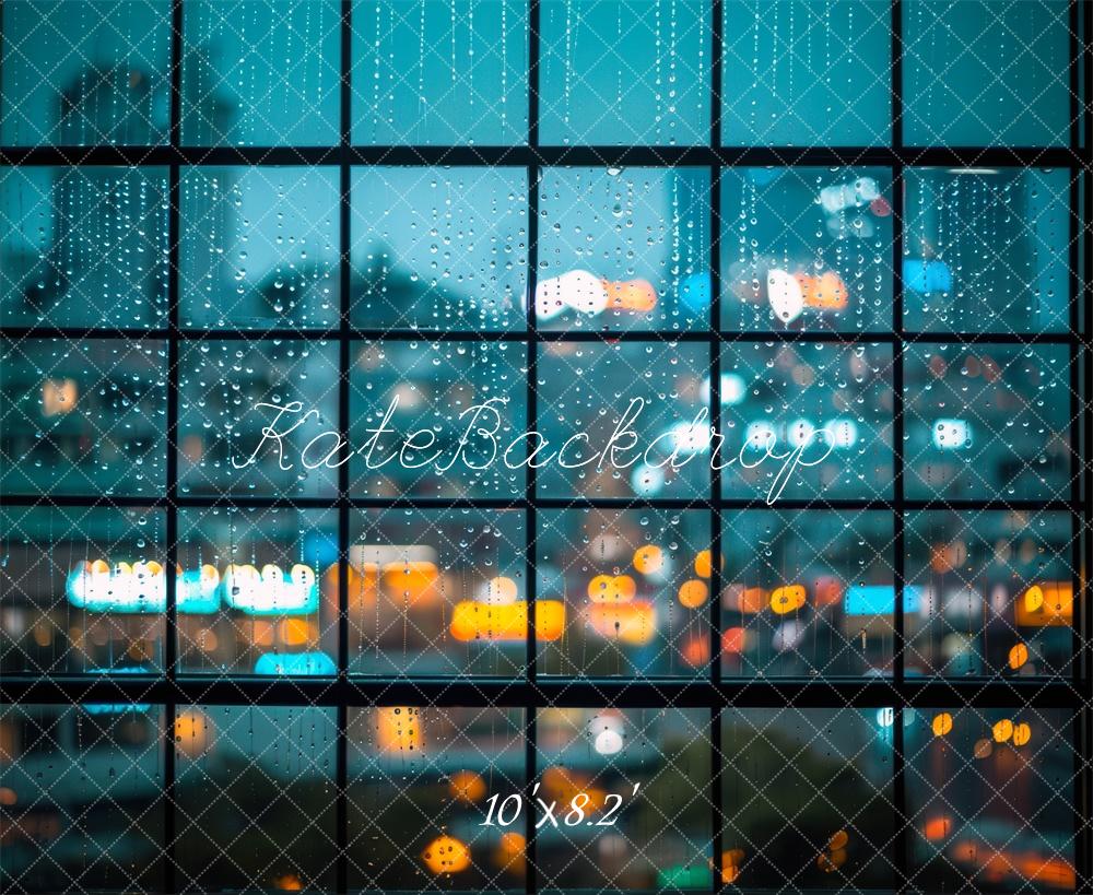 Kate Boudoir City Rain Window Backdrop Designed by Mini MakeBelieve - Kate Backdrop AU