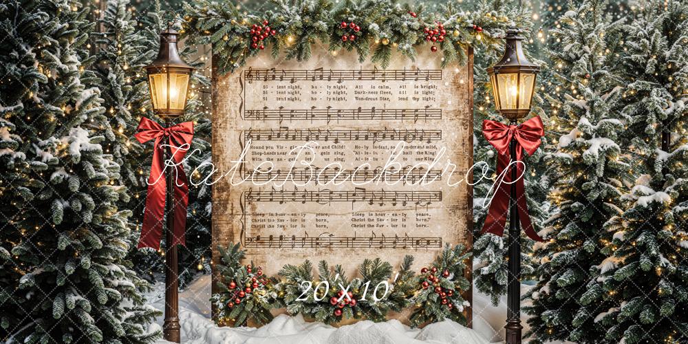 Kate Christmas Tree Music Sheet Backdrop Designed by Chain Photography - Kate Backdrop AU