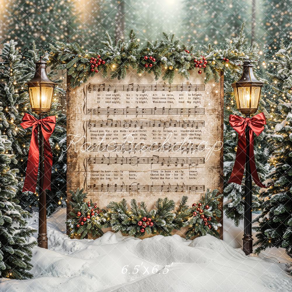 Kate Christmas Tree Music Sheet Backdrop Designed by Chain Photography - Kate Backdrop AU