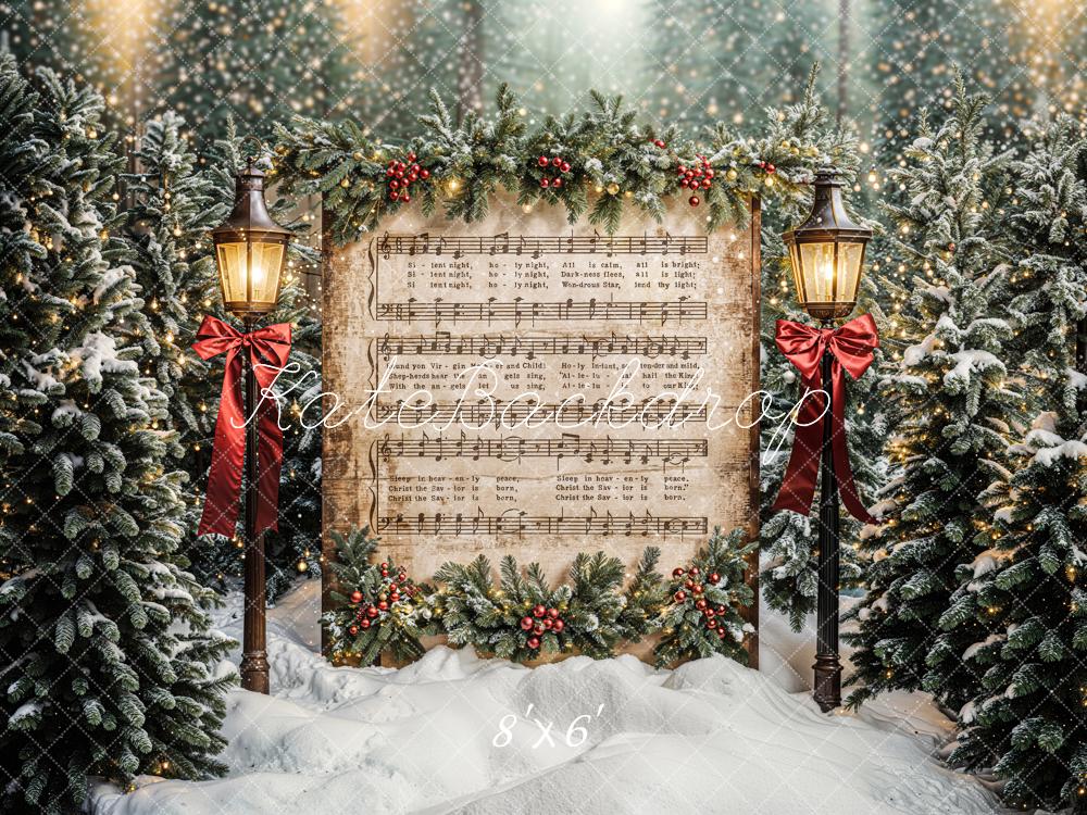 Kate Christmas Tree Music Sheet Backdrop Designed by Chain Photography - Kate Backdrop AU