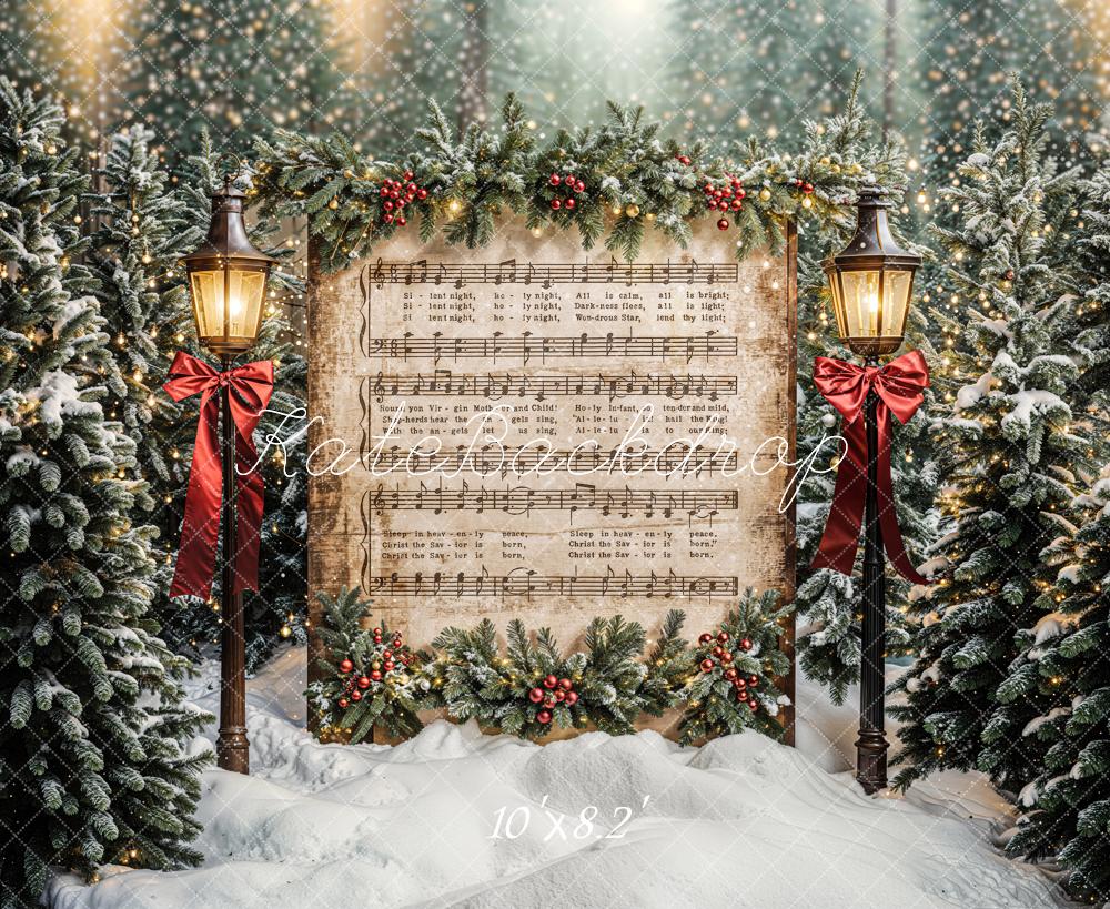 Kate Christmas Tree Music Sheet Backdrop Designed by Chain Photography - Kate Backdrop AU