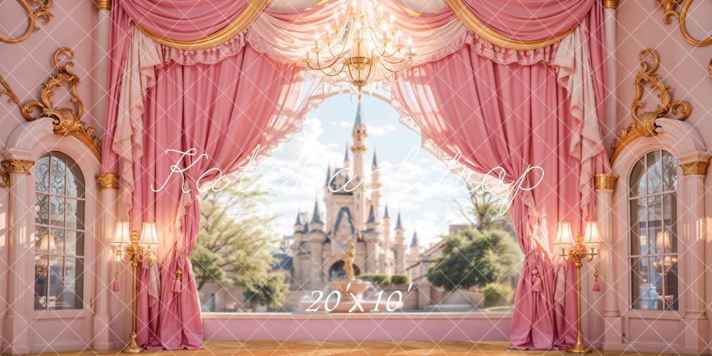 Kate Castle Pink Curtains Backdrop Designed by Chain Photography - Kate Backdrop AU