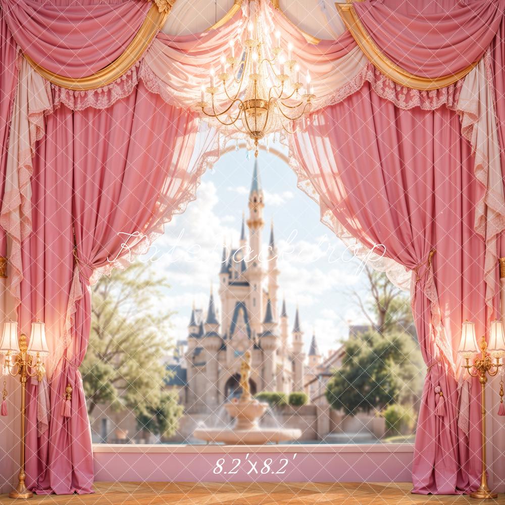 Kate Castle Pink Curtains Backdrop Designed by Chain Photography - Kate Backdrop AU