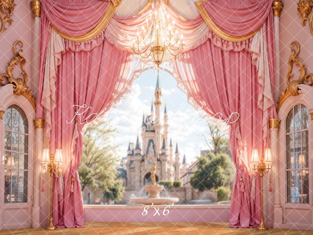 Kate Castle Pink Curtains Backdrop Designed by Chain Photography - Kate Backdrop AU