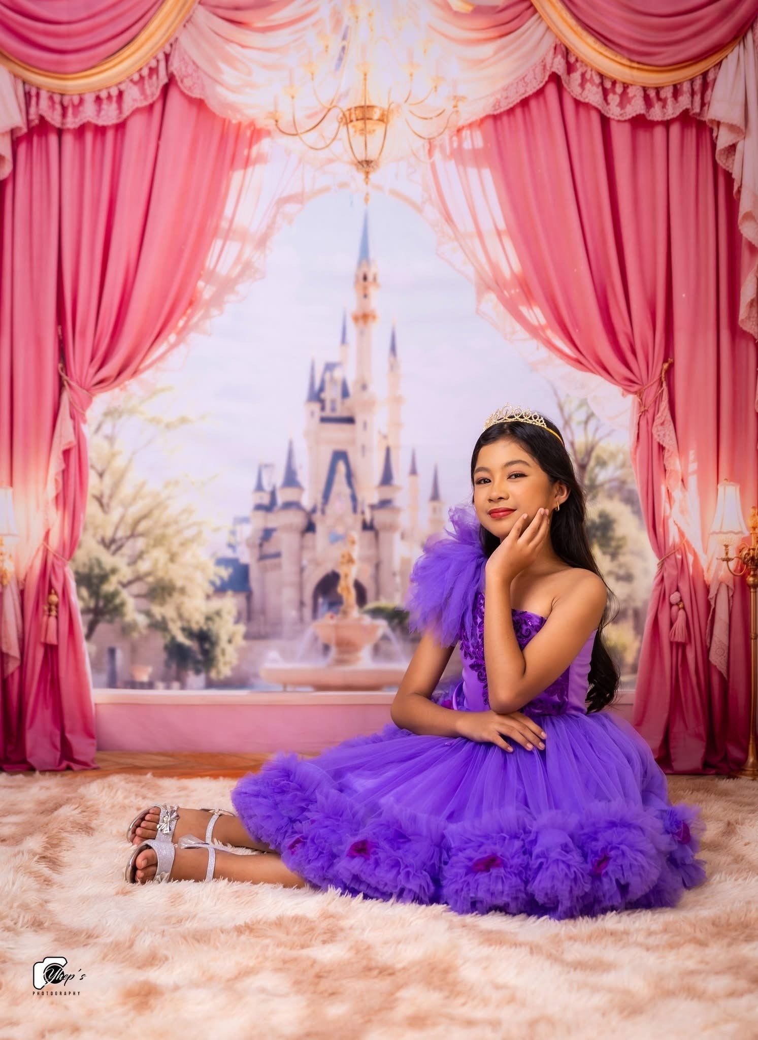 Kate Castle Pink Curtains Backdrop Designed by Chain Photography - Kate Backdrop AU