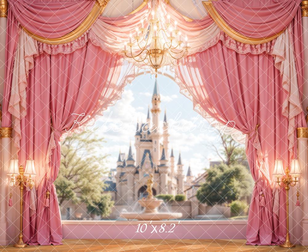 Kate Castle Pink Curtains Backdrop Designed by Chain Photography - Kate Backdrop AU