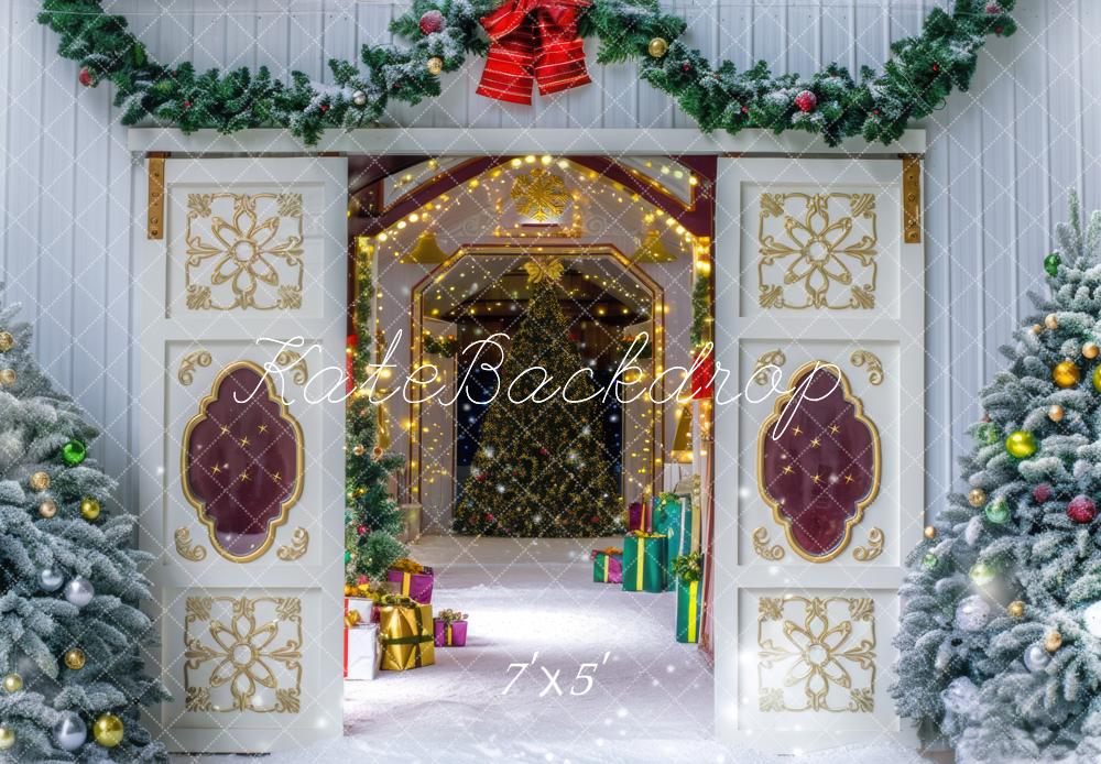 Kate Fancy Barn Backdrop Winter Christmas Designed by Mini MakeBelieve - Kate Backdrop AU