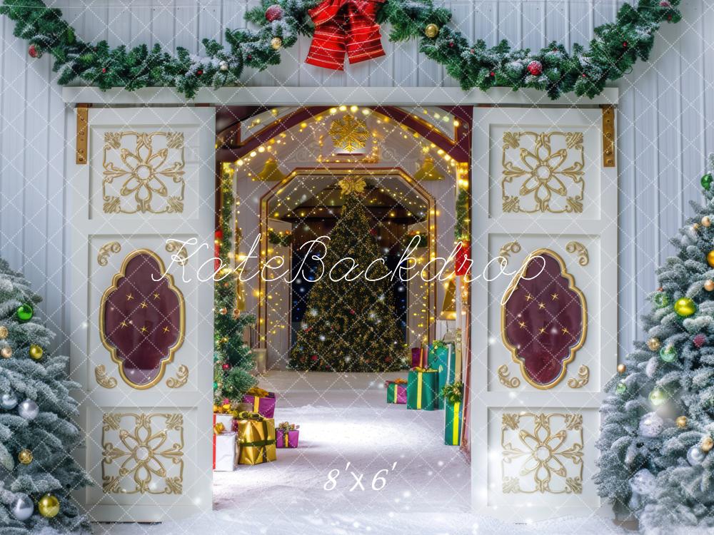 Kate Fancy Barn Backdrop Winter Christmas Designed by Mini MakeBelieve - Kate Backdrop AU