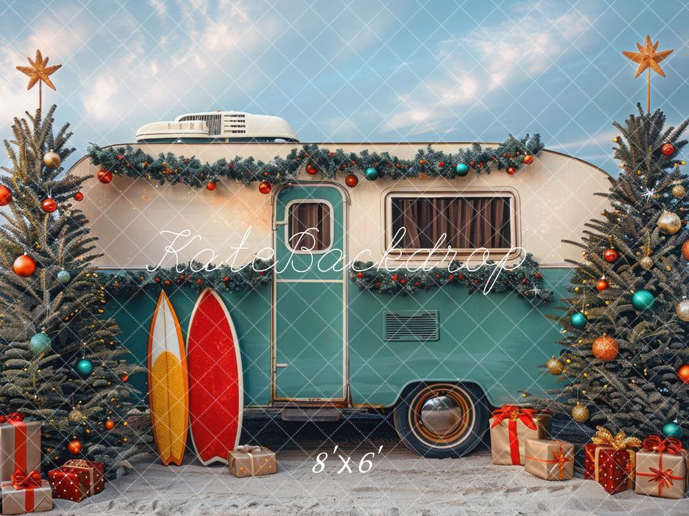 Kate RV Christmas Backdrop Beach Designed by Mini MakeBelieve - Kate Backdrop AU