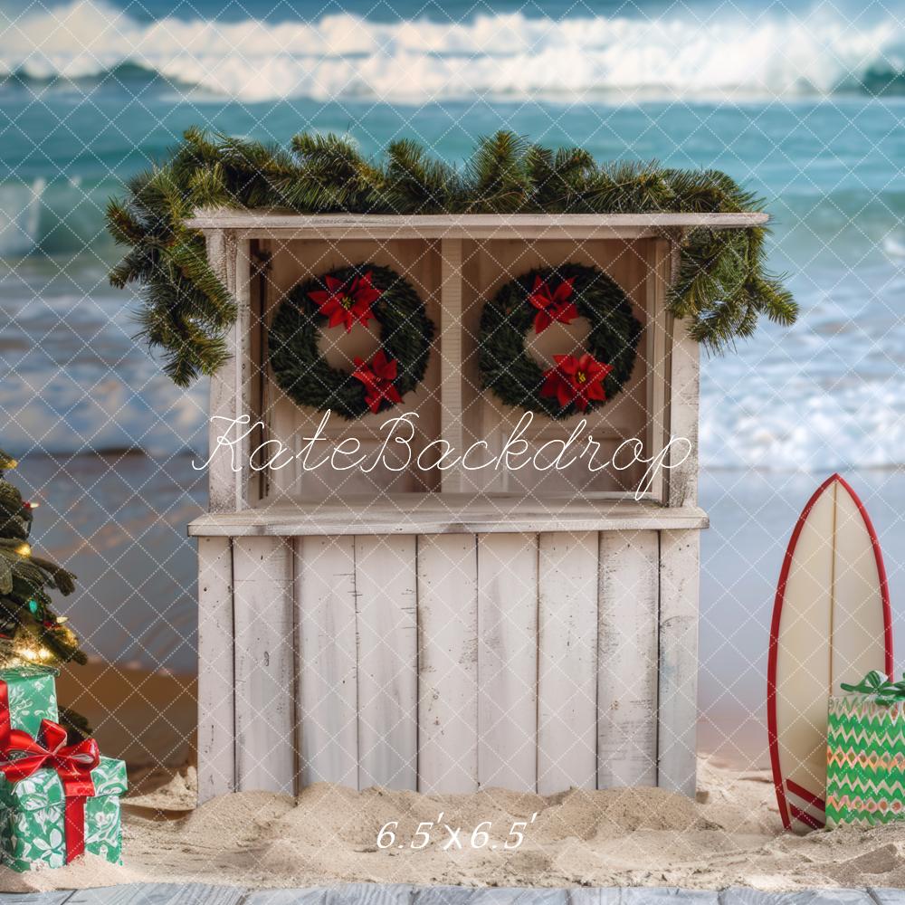 Kate Sand Snowman Christmas Backdrop Designed by Mini MakeBelieve - Kate Backdrop AU