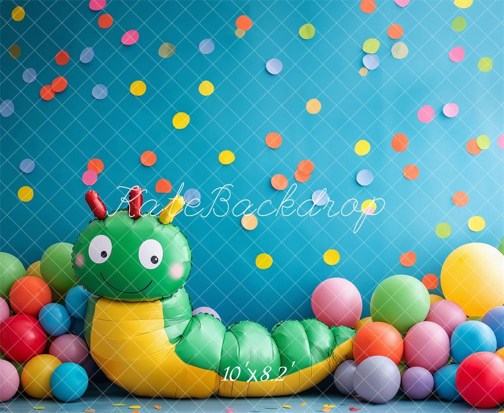 Kate Colorful Hungry Caterpillar Backdrop Designed by Patty Robert - Kate Backdrop AU