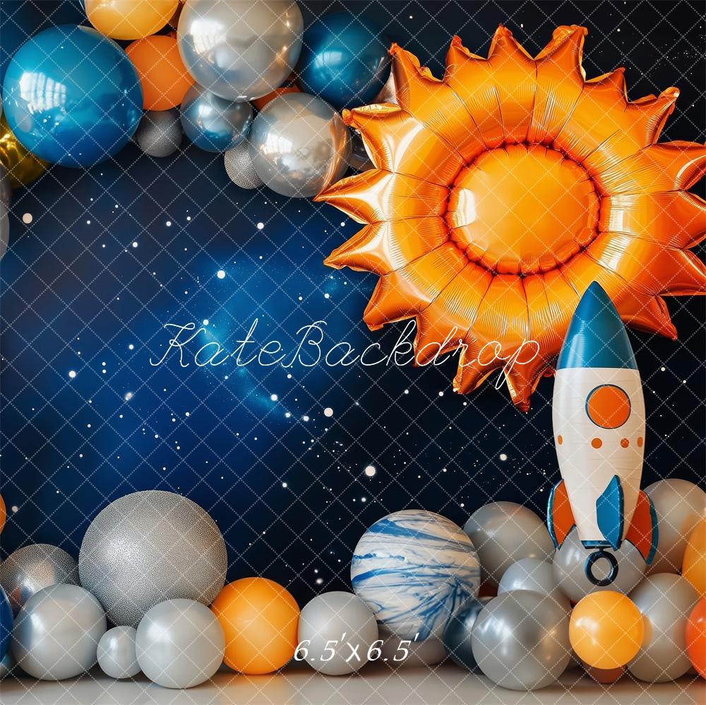 Kate Cosmic Rocket Cake Smash Backdrop Designed by Patty Robert - Kate Backdrop AU