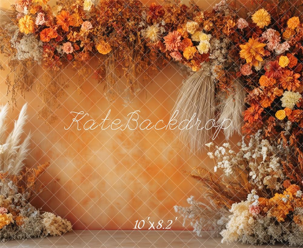 Kate Fall Floral Boho Backdrop Designed by Patty Robert - Kate Backdrop AU