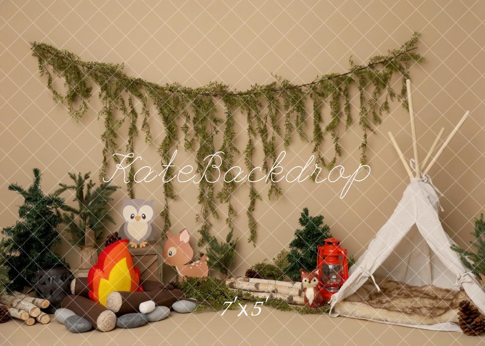 Kate Camping Birthday Backdrop Designed by Melissa King - Kate Backdrop AU