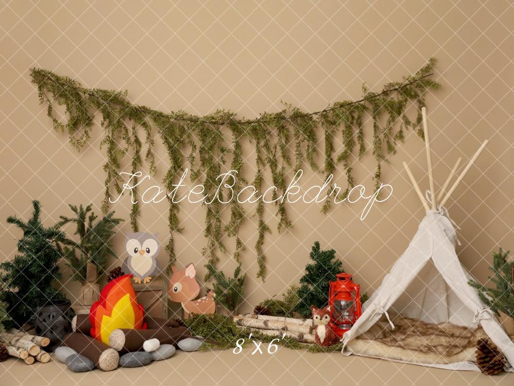 Kate Camping Birthday Backdrop Designed by Melissa King - Kate Backdrop AU