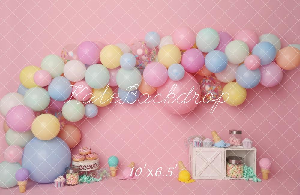 Kate Ice Cream Birthday Backdrop Designed by Melissa King - Kate Backdrop AU