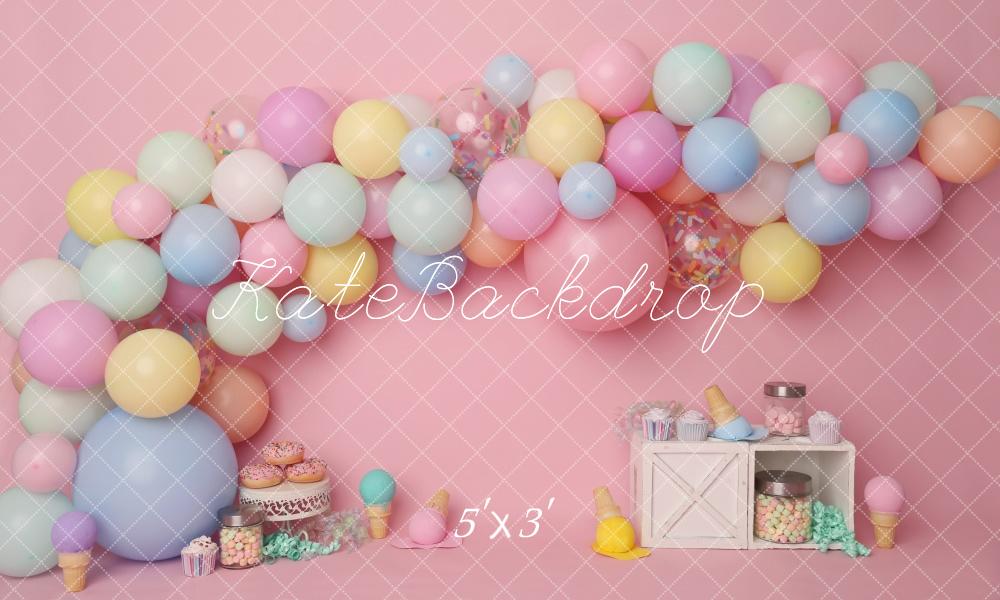 Kate Ice Cream Birthday Backdrop Designed by Melissa King - Kate Backdrop AU