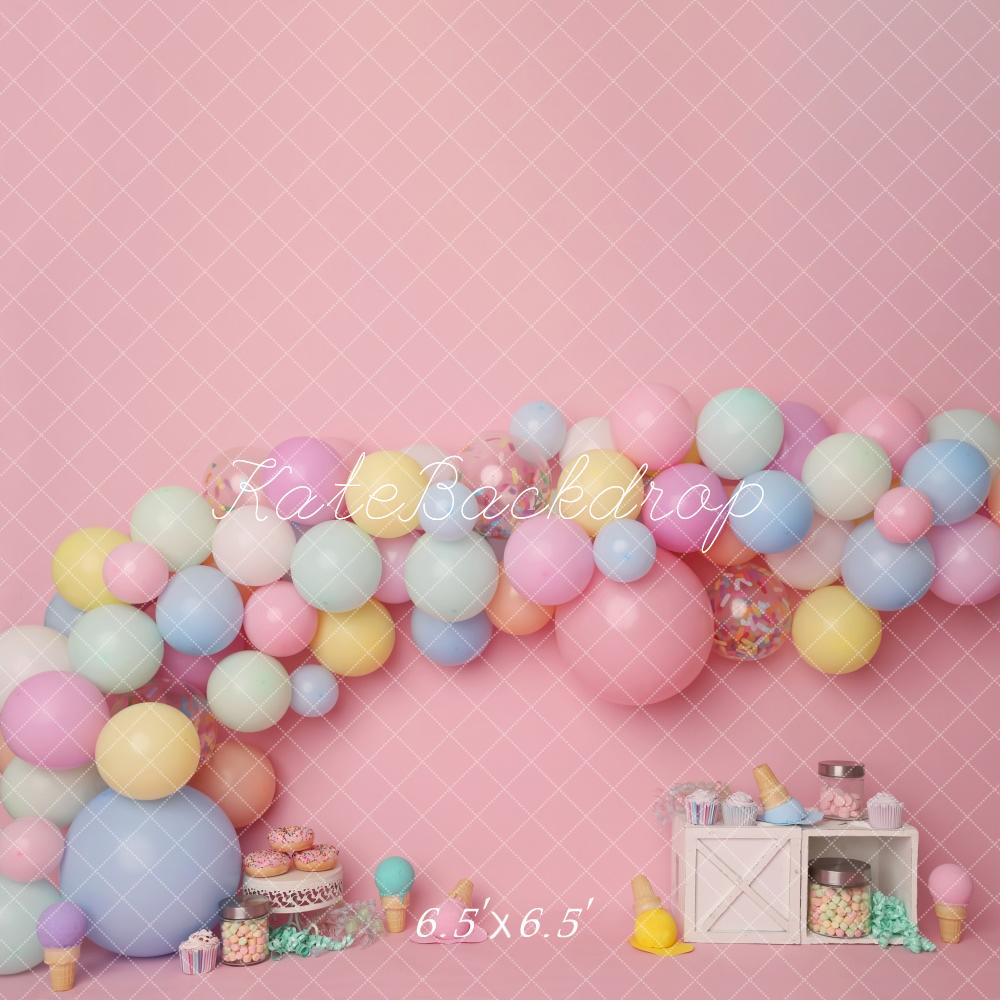 Kate Ice Cream Birthday Backdrop Designed by Melissa King - Kate Backdrop AU