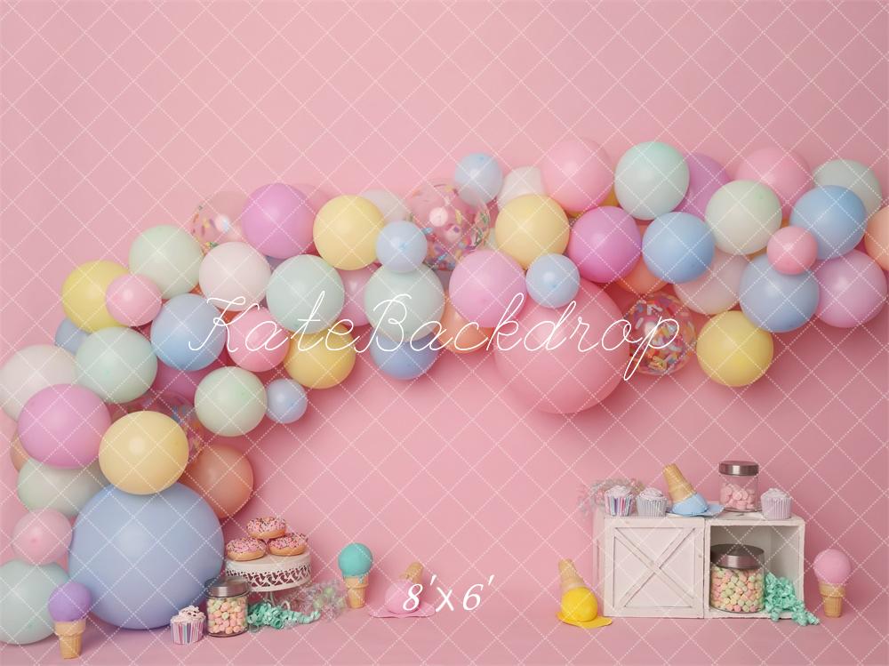 Kate Ice Cream Birthday Backdrop Designed by Melissa King - Kate Backdrop AU