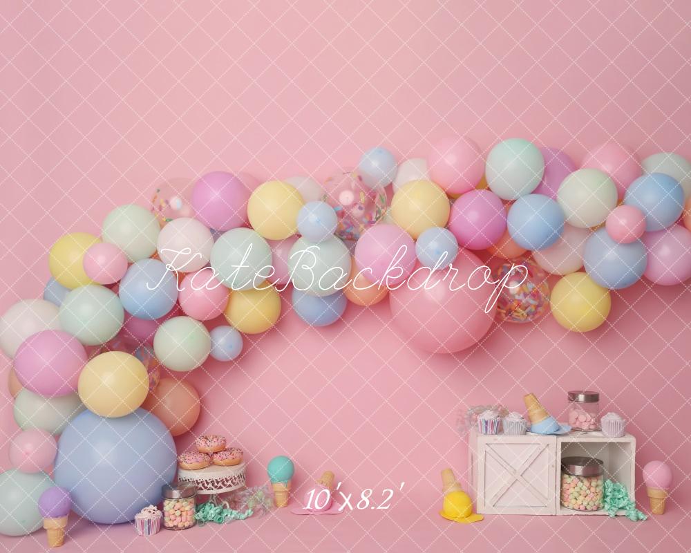 Kate Ice Cream Birthday Backdrop Designed by Melissa King - Kate Backdrop AU