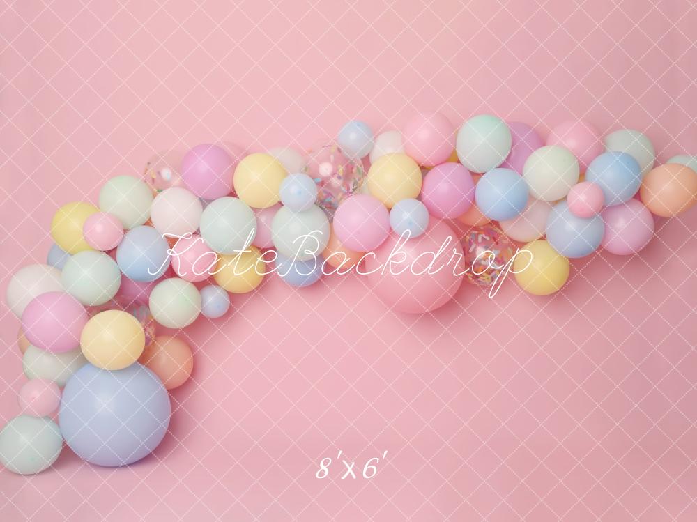 Kate Pink Balloon Birthday Backdrop Designed by Melissa King - Kate Backdrop AU