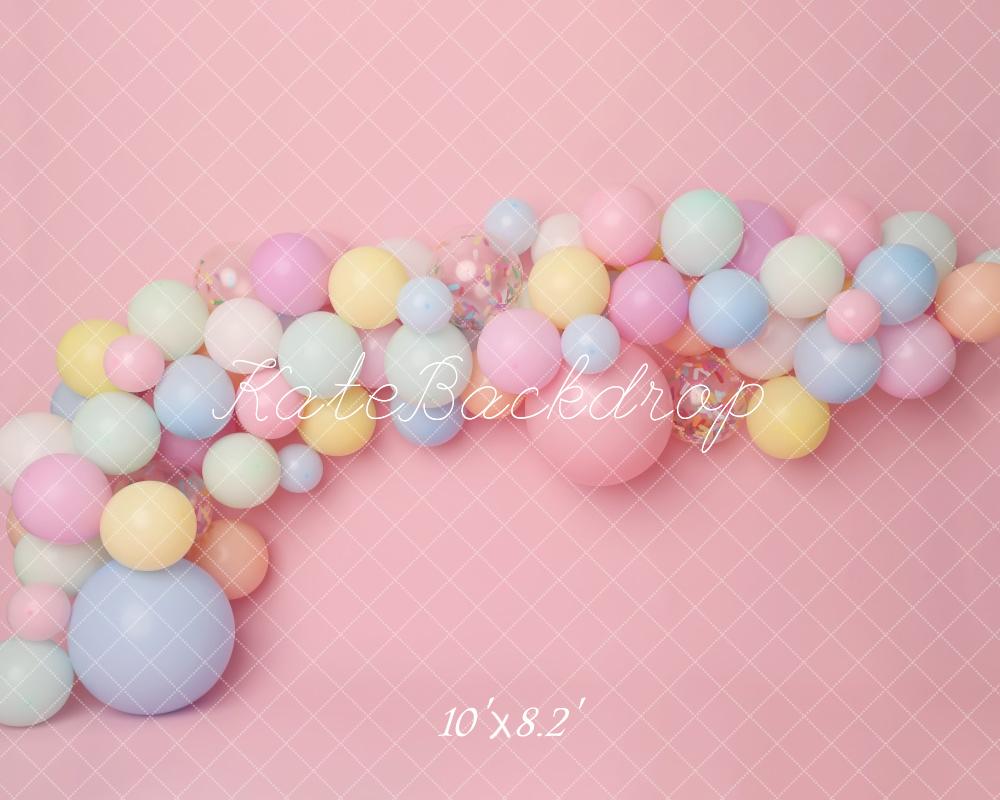 Kate Pink Balloon Birthday Backdrop Designed by Melissa King - Kate Backdrop AU