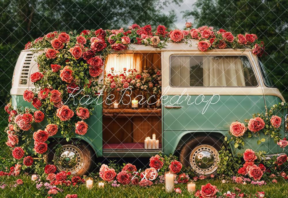Kate Valentine's Day Campervan Backdrop Designed by Emetselch - Kate Backdrop AU
