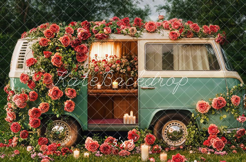 Kate Valentine's Day Campervan Backdrop Designed by Emetselch - Kate Backdrop AU