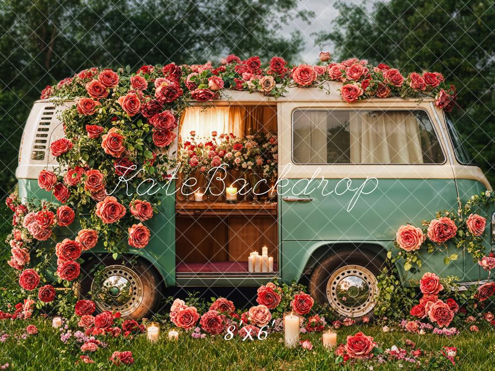 Kate Valentine's Day Campervan Backdrop Designed by Emetselch - Kate Backdrop AU