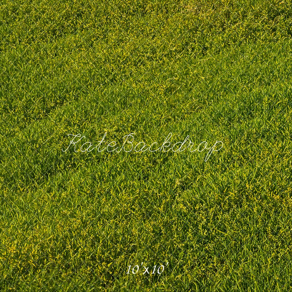 Kate Green Grass Field Floor Backdrop Designed by Emetselch - Kate Backdrop AU