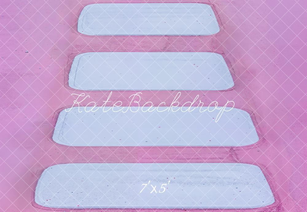 Kate Pink Cascading Stairs Floor Backdrop Designed by Emetselch - Kate Backdrop AU