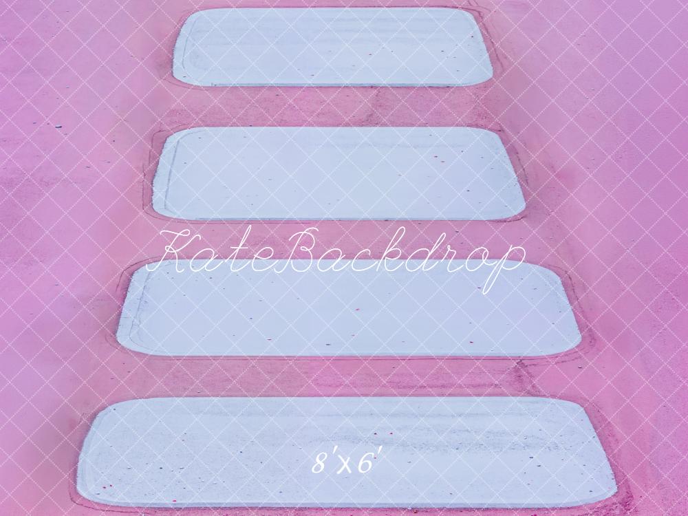 Kate Pink Cascading Stairs Floor Backdrop Designed by Emetselch - Kate Backdrop AU