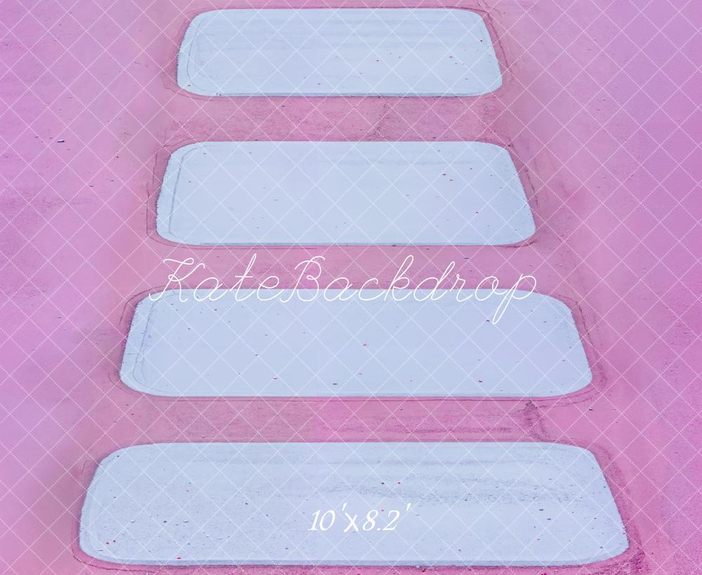 Kate Pink Cascading Stairs Floor Backdrop Designed by Emetselch - Kate Backdrop AU