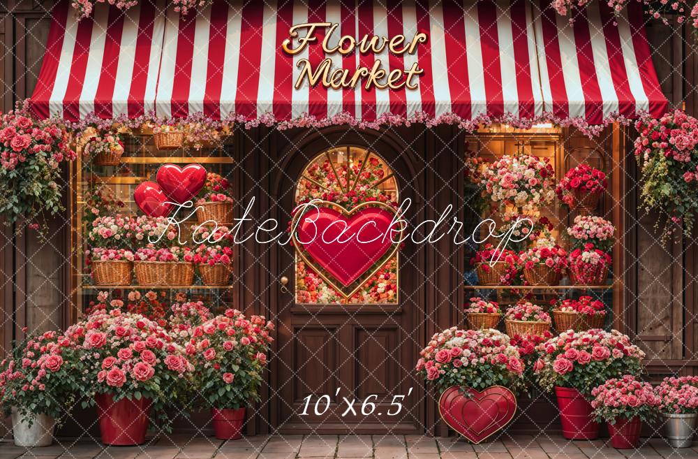 Kate Valentine's Day Flower Shop Backdrop Designed by Emetselch - Kate Backdrop AU